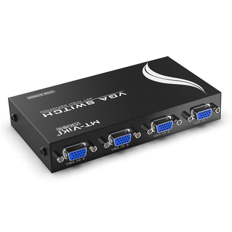 MT-VIKI 4 Port VGA Switch Video Selector Switcher Box (4 Input 1 Output) - Image 1